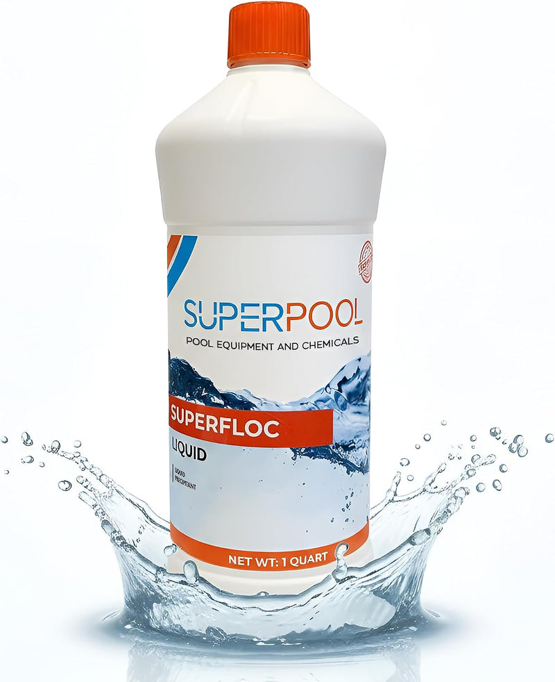 SUPERPOOL™ - Swimming Pool Flocculant – Flock Treatment for Cloudy Pool Water, 1 Quart
