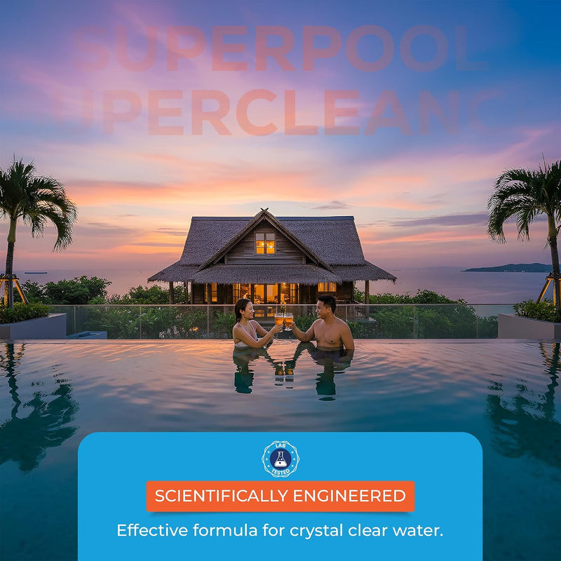 SUPERPOOL™ - Pool Clarifier for Inground & Above Ground Pools, Spas & Hot Tubs, 1 Quart