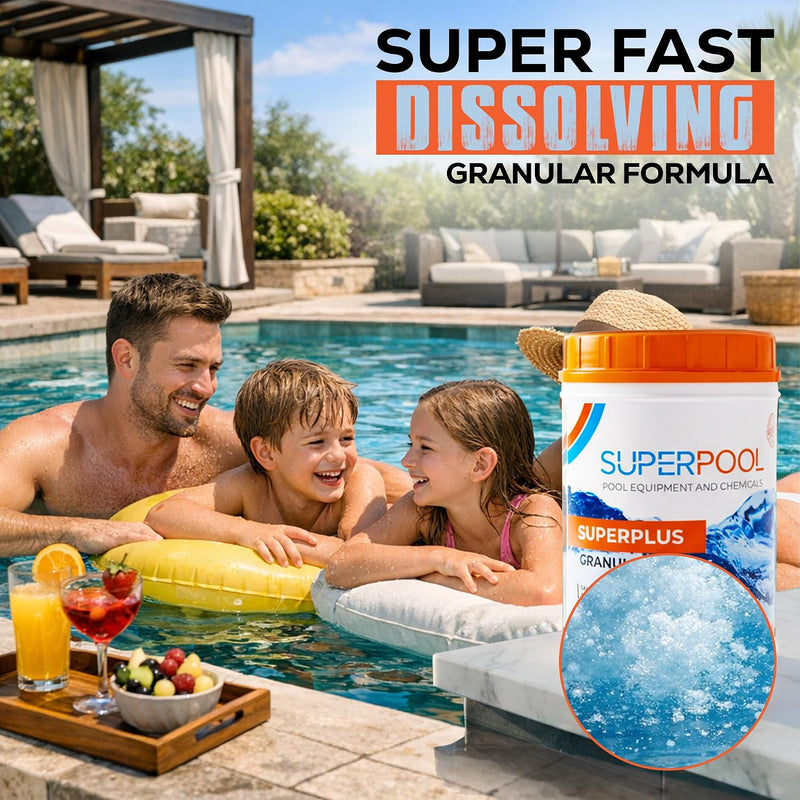 SUPERPOOL™ - pH Up for Swimming Pools, Hot Tubs & Spas, Fast Dissolving Granules, 2.2 lb